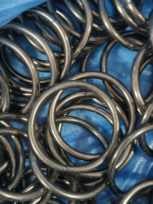  Кольцо металл 38х4 мм цв.Черный никель (уп.10/100 шт.)  ТриКатушки