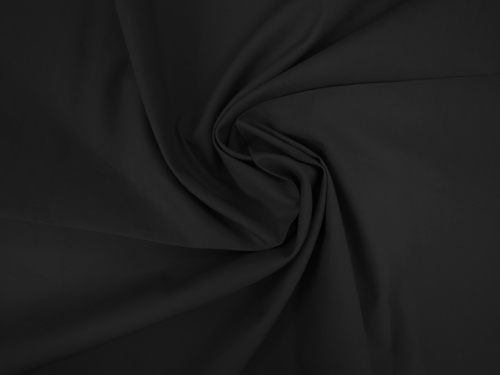  Ткань 2092 Поплин плательный цв. 999 черный  ТриКатушки