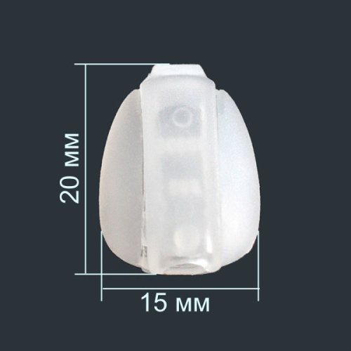  3050 прозрачный Концевик пластик (упаковка 500 штук)  ТриКатушки