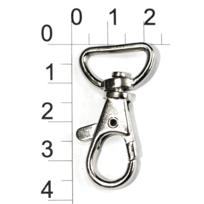  0014 никель Карабин металлический 16*40мм (упаковка 100 штук)  ТриКатушки