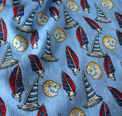  Ткань Поплин-жатка ПРИНТ арт. 2112 цв. 8  ТриКатушки