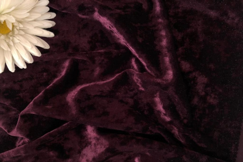  Ткань 3002 Бархат стрейч крэш, ш.160см, цв. 104  ТриКатушки