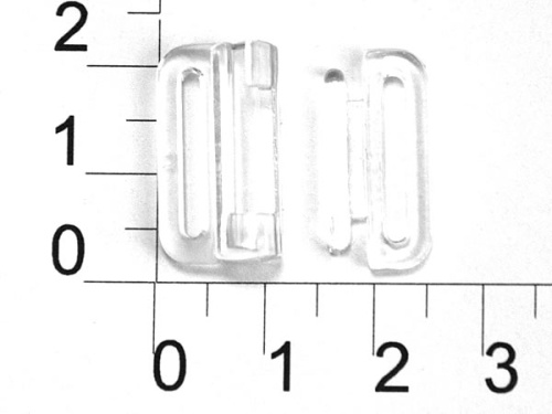  Застежка пластик прозрачный 15мм (упаковка 100 штук)  ТриКатушки