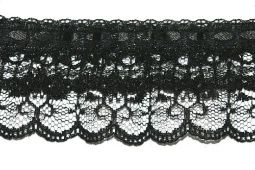  619 черный РЮШИ ширина 45мм (намотка 25 ярдов = 23 метров)  ТриКатушки