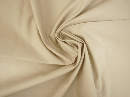  Ткань 2092 Поплин плательный цв. 002 шампань (экрю, слоновая кость)  ТриКатушки