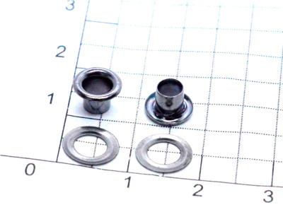  Люверсы №17 3мм сталь черный никель (уп 100 шт) "Proknopka"  ТриКатушки