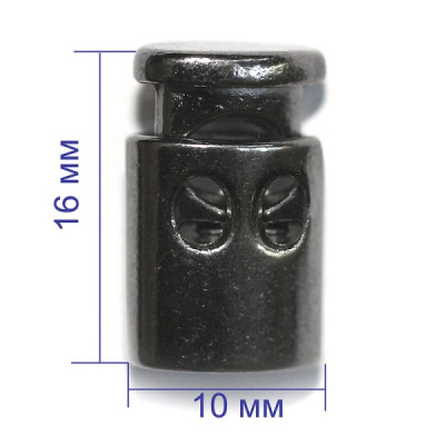  5037 черный никель Фиксатор металл 10х16мм (уп.400 штук)  ТриКатушки