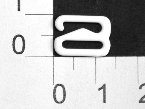  Крючок для бюстгальтера Металл 1009В белый ш.10мм (уп.50 шт.) "Proknopka"  ТриКатушки