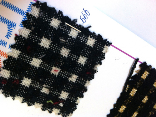  Ткань Костюмная 1069 под CHANEL клетка цв. 999  ТриКатушки