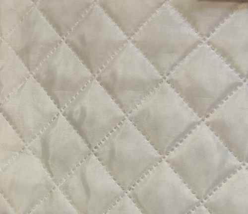  Ткань подкладочная термостежка (клетка 35*35) шир.150 см. цв.бежевый  ТриКатушки