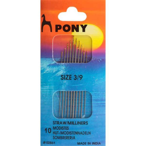  02861 Иглы для наметки № 3-9, 10 шт PONY  ТриКатушки
