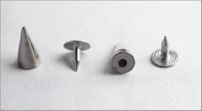  064-F никель Хольнитены декоративные "металл" d=7мм (упаковка 500 штук)  ТриКатушки