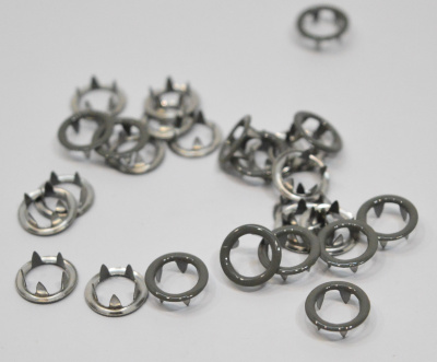  Розн.уп. Кнопка 9,5мм рубашечная (кольцо) нерж. цв. Т.Серый №326 (уп.20 шт.) ProKnopka  ТриКатушки