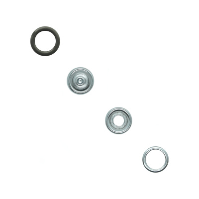  Кнопка Трикотажная (кольцо) 7,8 мм нержавейка, цв. 326 Т.серый (уп.1440 шт).  ТриКатушки