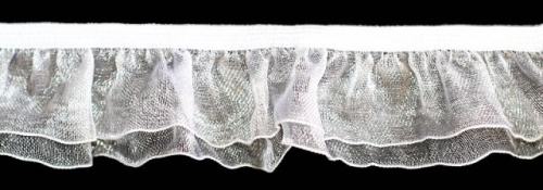  6227 белый резинка бельевая 27мм (намотка 144 ярда = 131,7 метра)  ТриКатушки