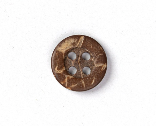  Пуговицы кокос CY 1205 18L-11мм, 4 прокола цв. натуральный, (уп.50 шт.)  ТриКатушки