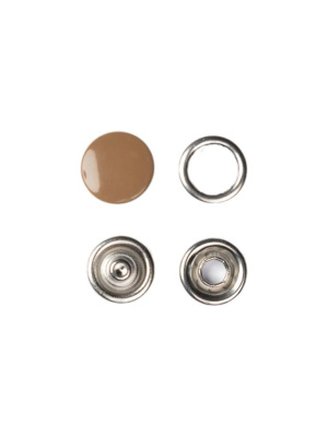  Кнопка рубашечная (закрытая) 9,5 мм - эмаль 293/1440 шт., цв. бежевый  ТриКатушки