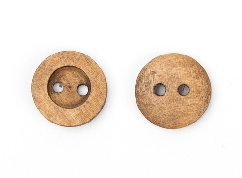  Пуговицы деревянные, арт. 0440/1, цв. Светлый бук, 28L-18мм/1000шт  ТриКатушки