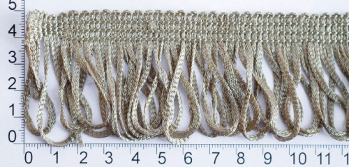  0390-0130 Бахрома 50мм (упаковка 50 метров) золото  ТриКатушки