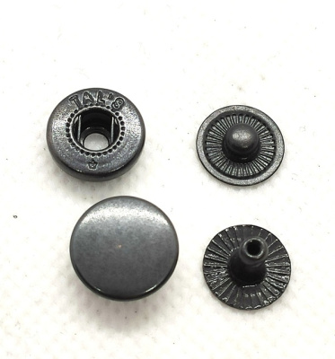  Кнопка Альфа 12,5мм сталь цв. Оксид  (уп 720 шт) Tals(Турция)  ТриКатушки