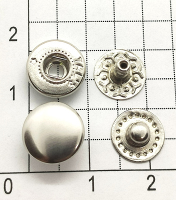  Кнопка VT-2 (10 мм) Альфа сталь цв. Никель (уп 720 шт) Tals(Турция)  ТриКатушки