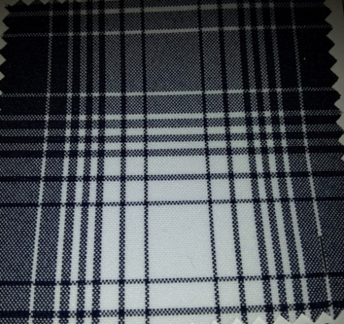  Ткань Габардин клетка1023 ш,150 см п.270 гр/м цв.718 синий  ТриКатушки