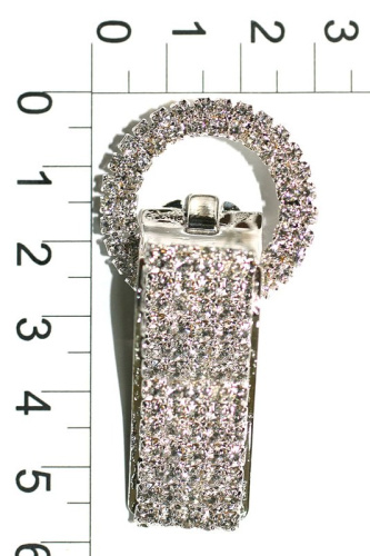  3200 никель Клипса со стразами  ТриКатушки