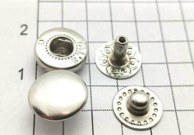  Кнопка VT-2 (10 мм) Альфа сталь цв. Никель (уп 720 шт) Tals(Турция)  ТриКатушки