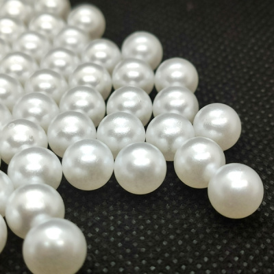  Жемчужина (Бусинка) 10 мм уп.500гр.( 950 шт +/-) без Шипа цв.Белый Жемчуг  ТриКатушки