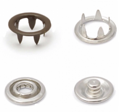  Кнопка 7,8мм рубашечная (кольцо) нерж., цв.светло-коричневый 293 (уп.50 шт.) ProKnopka  ТриКатушки