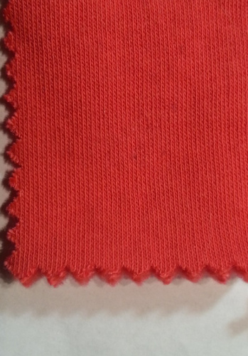  Ткань Футер 3-ех ниточный с начесом  пл.330 гр/м2,цв.оранжевая заря  ТриКатушки