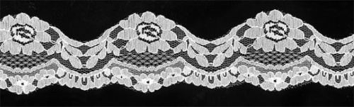  212 белый кружево-капрон 44мм (намотка 27,4 метров)  ТриКатушки