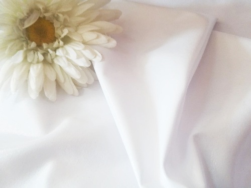  Ткань 5002 Парча стрейч, №000 белый  ТриКатушки