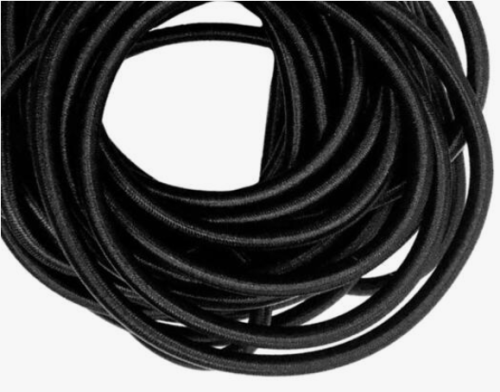  Резинка шляпная 5мм цв. 322 черный (уп.100м)  ТриКатушки