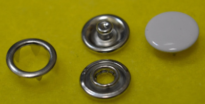  Кнопка рубашечная (закрытая) 9,5 мм цв. белый (эмаль)/1440 шт Tals  ТриКатушки