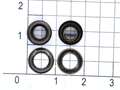  Люверсы №2 4мм сталь Антик (уп 100 шт) "Proknopka"  ТриКатушки