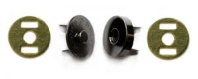  1003 Черный Никель  Кнопка магнитная 14мм (упаковка 200 штук)  ТриКатушки