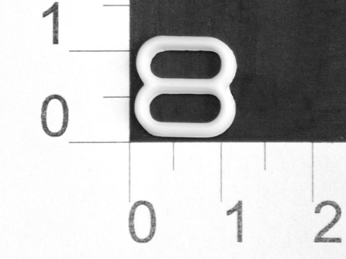  Пряжка регулятор для бюстгальтера Пластик 808S белый ш.8мм (уп.50 шт.) "Proknopka"  ТриКатушки