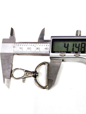  Карабин 25мм металл,поворотный цв. Никель (фас.10/100/200 штук)  ТриКатушки