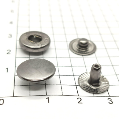  Кнопка Альфа 12,5мм сталь цв. Черный Никель  (уп 720 шт) Tals  ТриКатушки