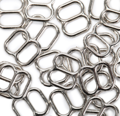  Пряжка регулятор для бюстгальтера Металл 608Н никель ш.6мм (уп.50 шт.) "Proknopka"  ТриКатушки