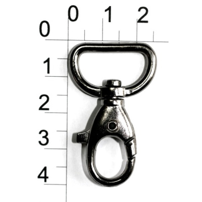 0034 черный никель Карабин металлический 19*41,5мм (упаковка 100 штук)  ТриКатушки