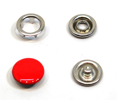  Кнопка с крышкой 9,5 мм рубашечная цв. Красный 162 (уп 20 шт.)ProKnopka  ТриКатушки