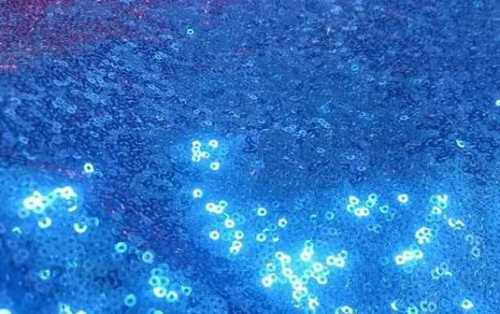  Ткань 5026 Сетка пайетки диск №701 синий  ТриКатушки