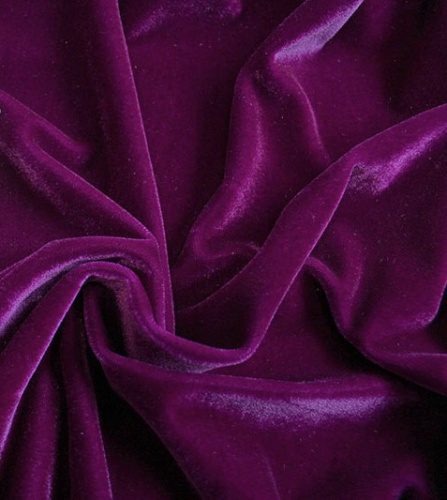  Ткань 3001 Бархат стрейч, ш.150см., №206 цв.фуксия  ТриКатушки