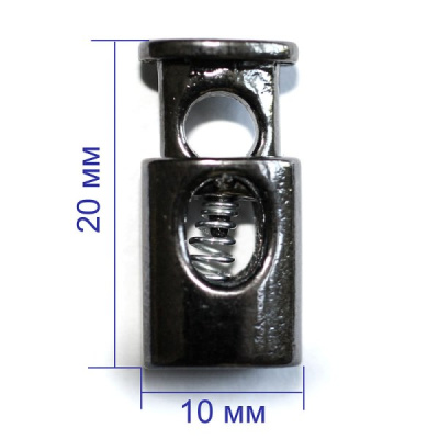  5039 черный никель Фиксатор металл 10х20мм (упаковка 400 штук)  ТриКатушки