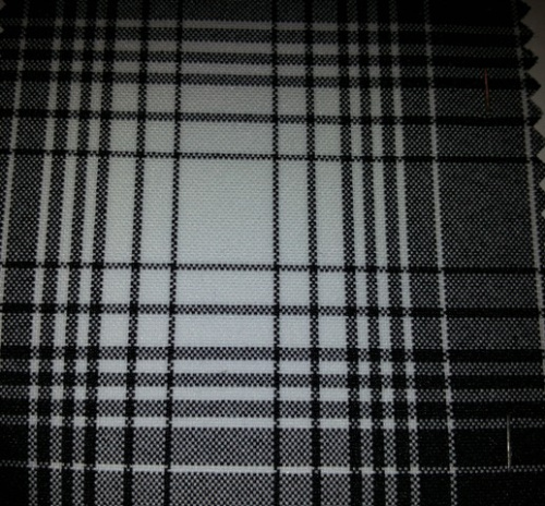  Ткань Габардин клетка1023 ш,150 см п.270 гр/м цв.999 черный  ТриКатушки