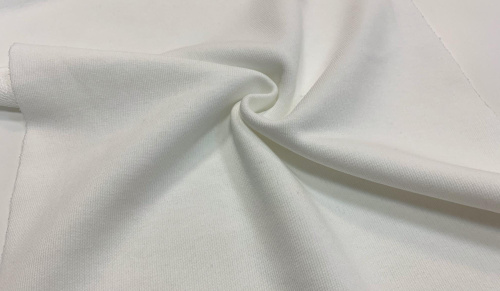  Ткань Футер 2-х нитка г/к с/л петельный, 245гр.кв.м, 95% Хб + 5% лайкра, пенье, цв. Тофу  ТриКатушки