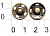 Кнопка металл (нерж), пришивная потайная, D=15мм, цв.антик (упаковка 500 штук)