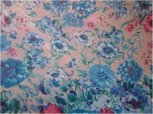  Ткань Шифон ПРИНТ ш.150см.,2010 цвет №105  ТриКатушки